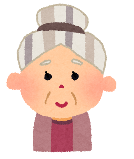 70代女性のイメージイラスト